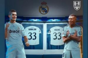 开云体育-皇马首秀赛季33球追平C罗！姆巴佩社媒转发比肩偶像C罗的图